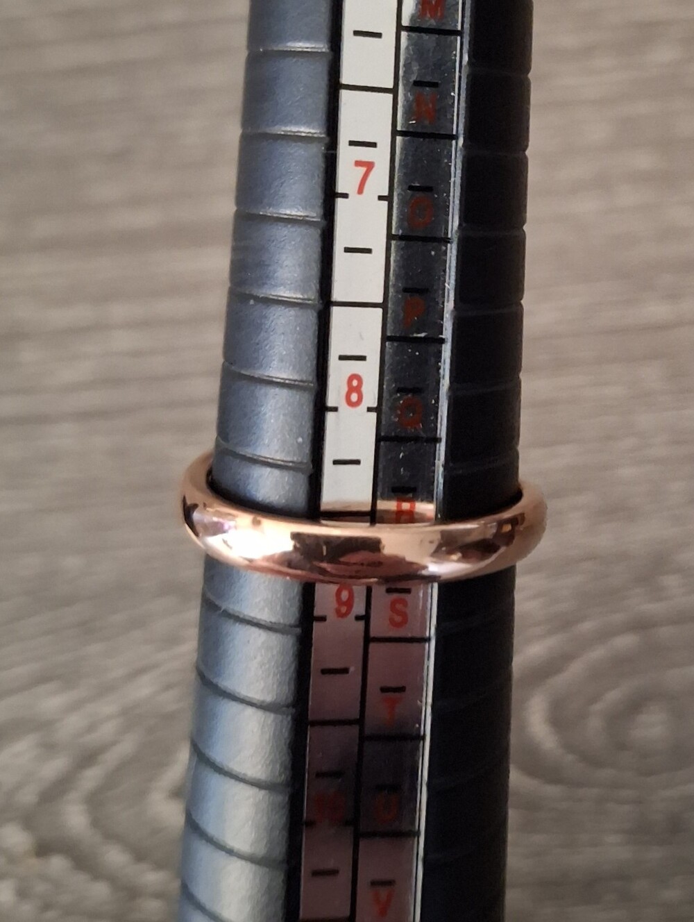 Ring Pink Checkerboard With Turquoise Accents Copper Adjustable Sizing 8-9-10 - Picture 5 of 5